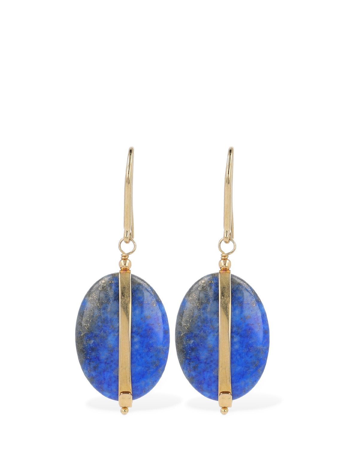 Isabel Marant Stones Drop Earrings In Navy,gold