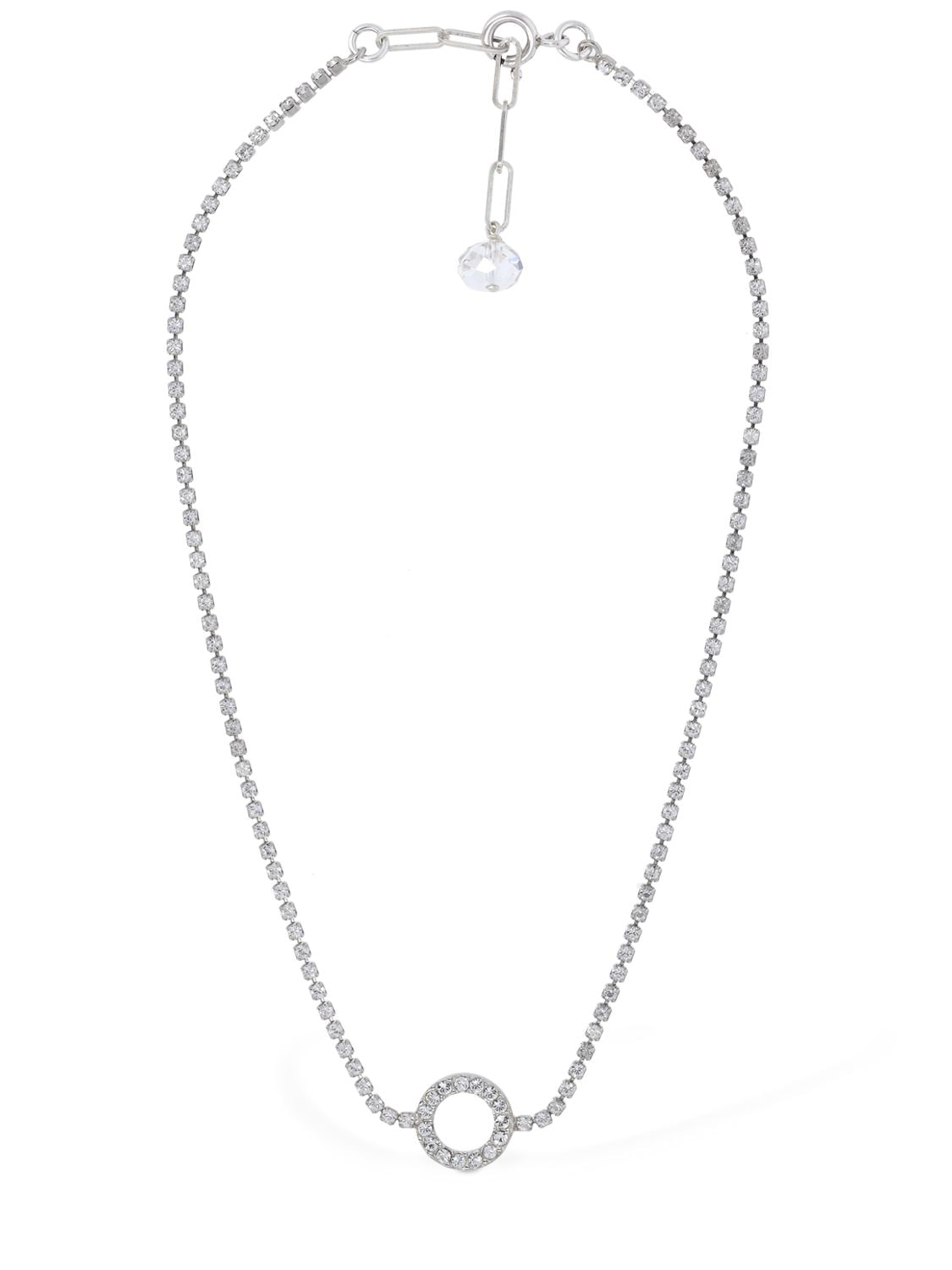 Shop Isabel Marant Disco Ring Collar Necklace In Silver