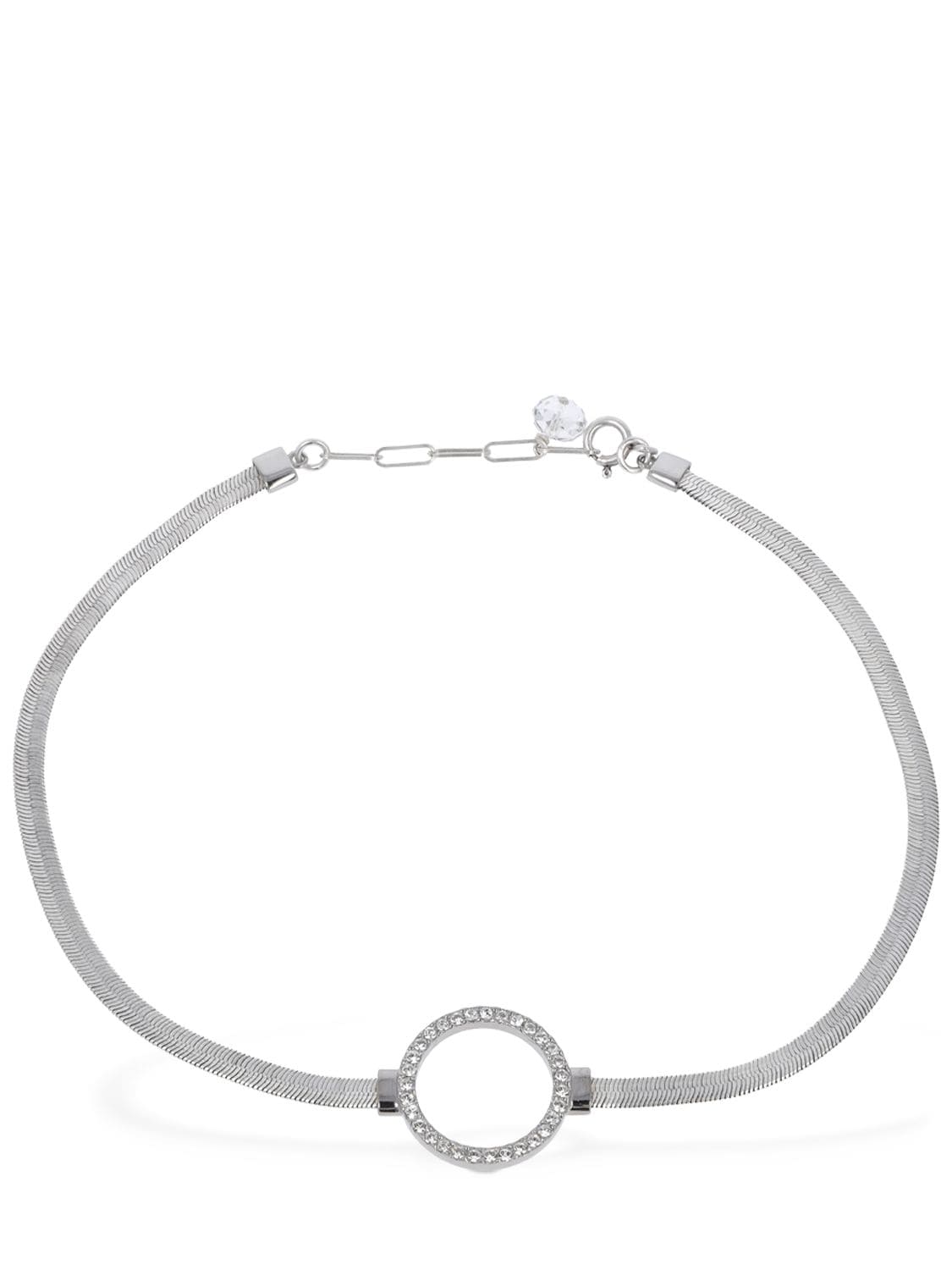 Isabel Marant Disco Ring Choker In Silver