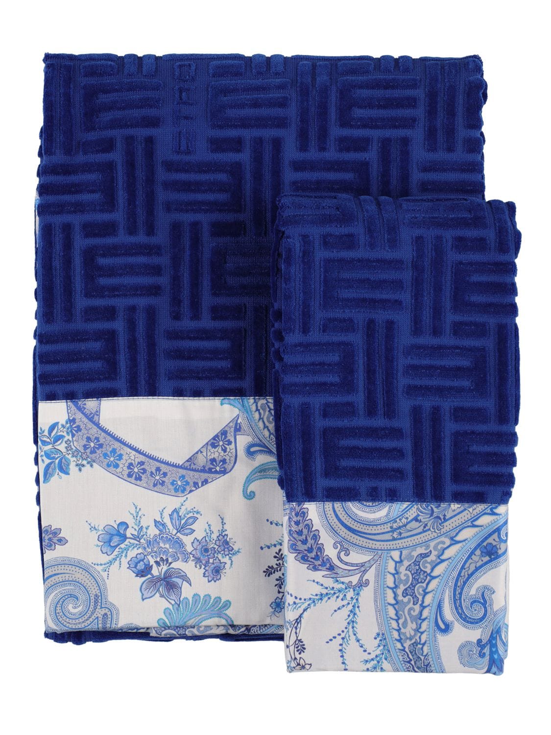 Etro Set Of 2 Towels In Blue