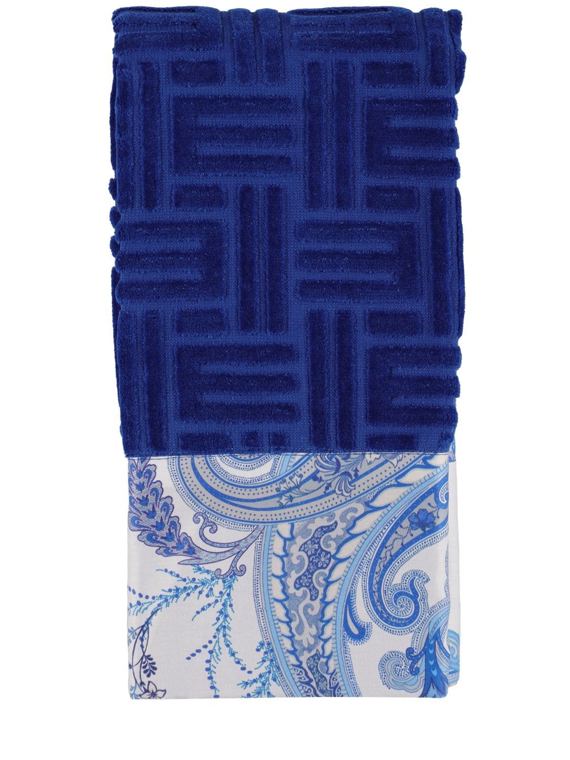 Shop Etro Set Of 2 Towels In Blue