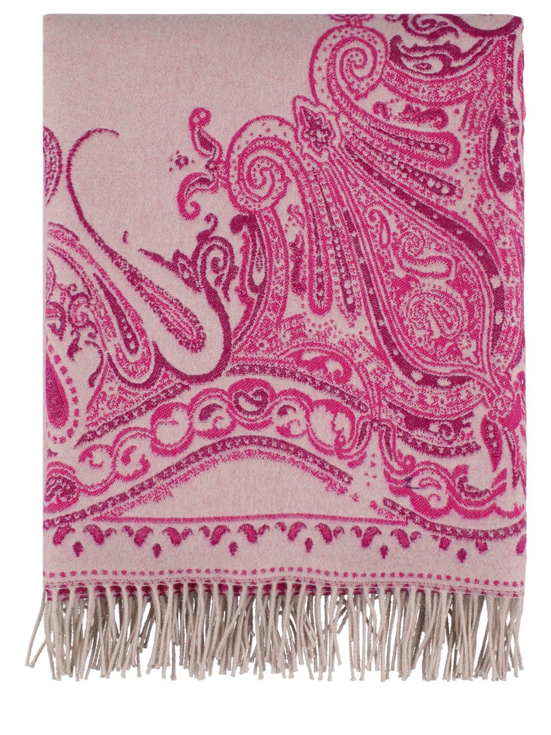 Etro Comporta Fringed Throw In Pink