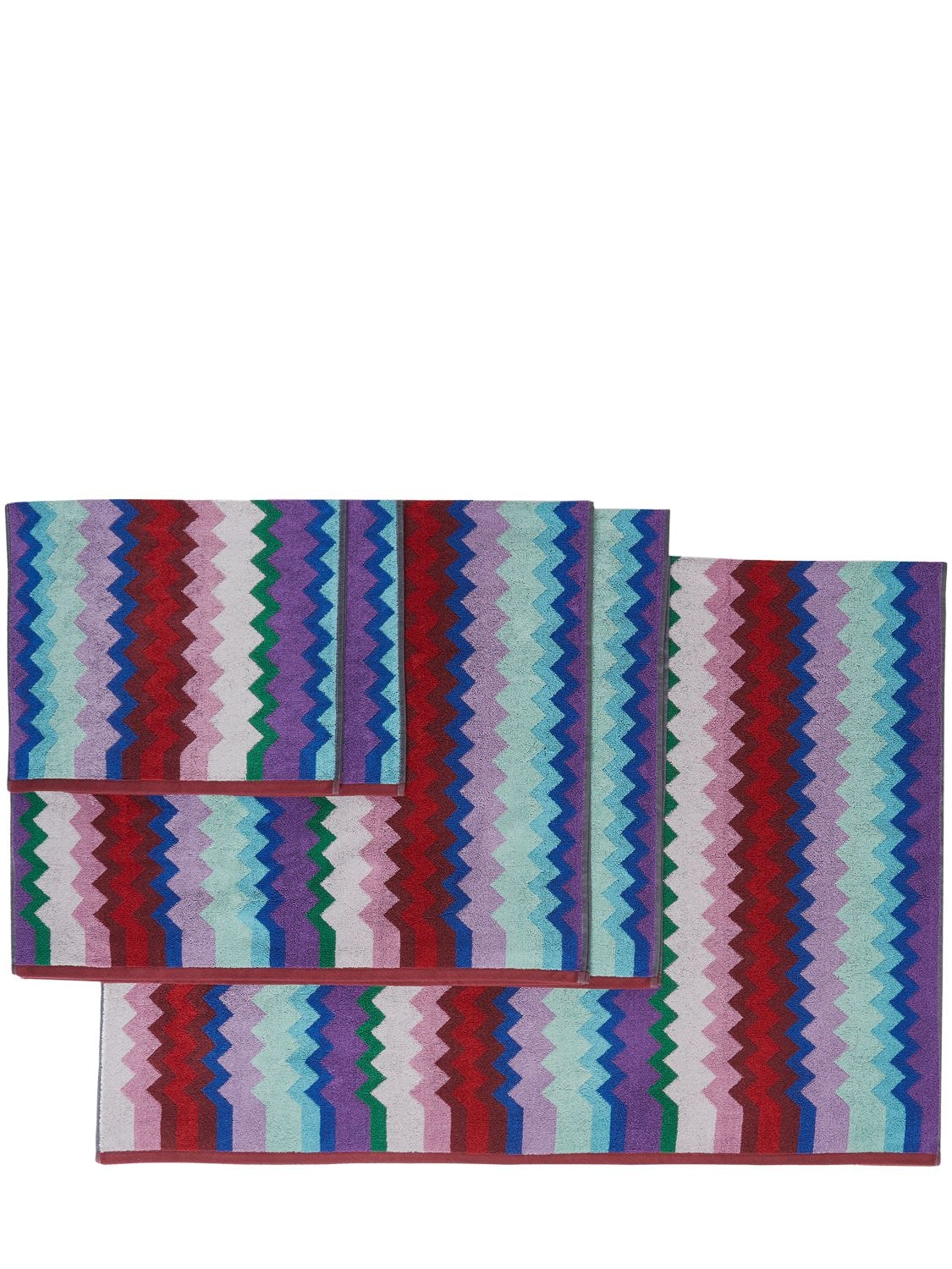 Shop Missoni Home Collection Set Of 5 Chantal Towels In Multicolor