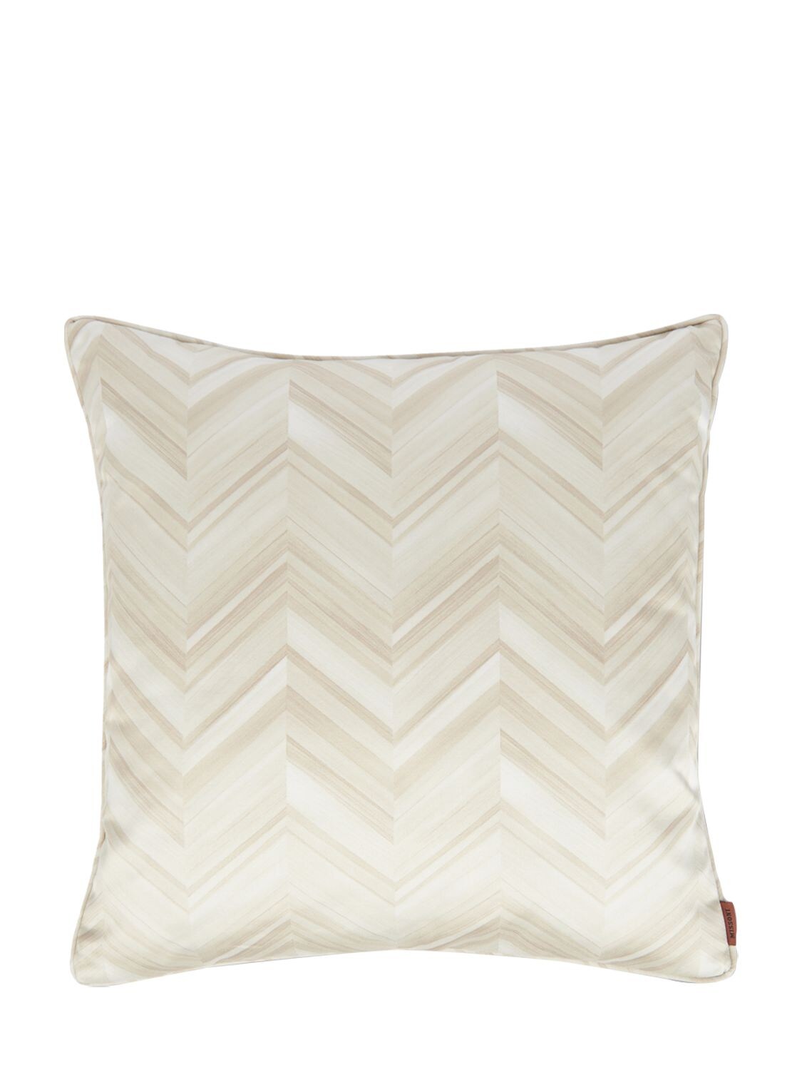 Missoni Home Collection Layers Inlay Cotton Cushion In Beige