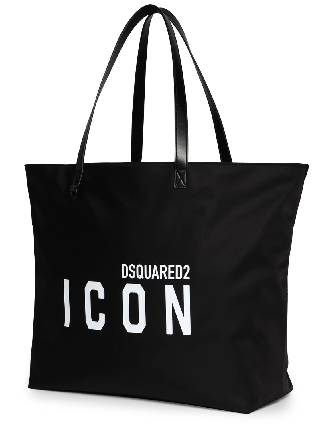 Dsquared2 Be Icon Shopping Nylon Tote Bag In Black | ModeSens