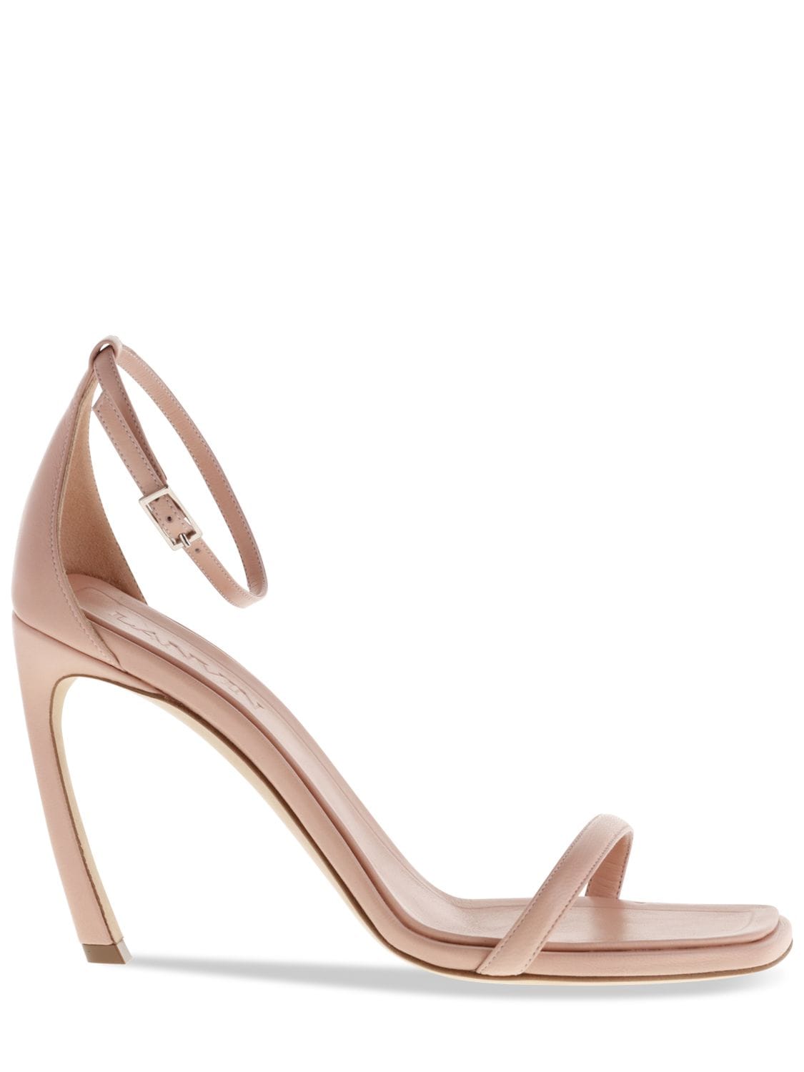 Lanvin 95mm Swing Leather Sandals In Nude