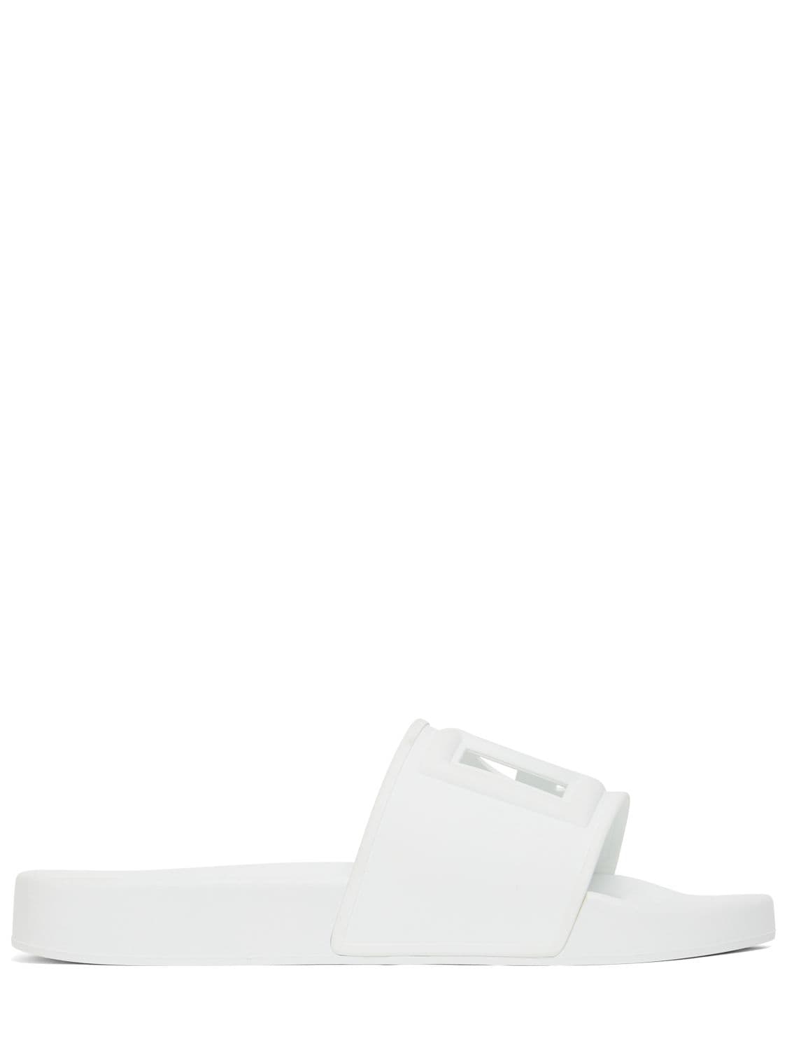 Dolce & Gabbana 20mm Saint Barth Rubber Slides In White