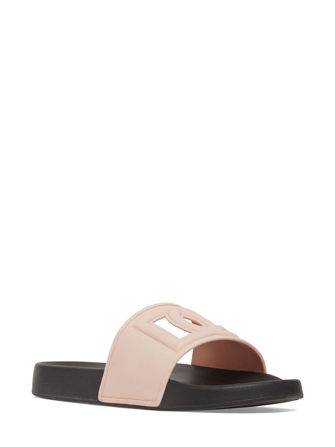 Shop Dolce & Gabbana 20mm Saint Barth Rubber Slides In Pink,black
