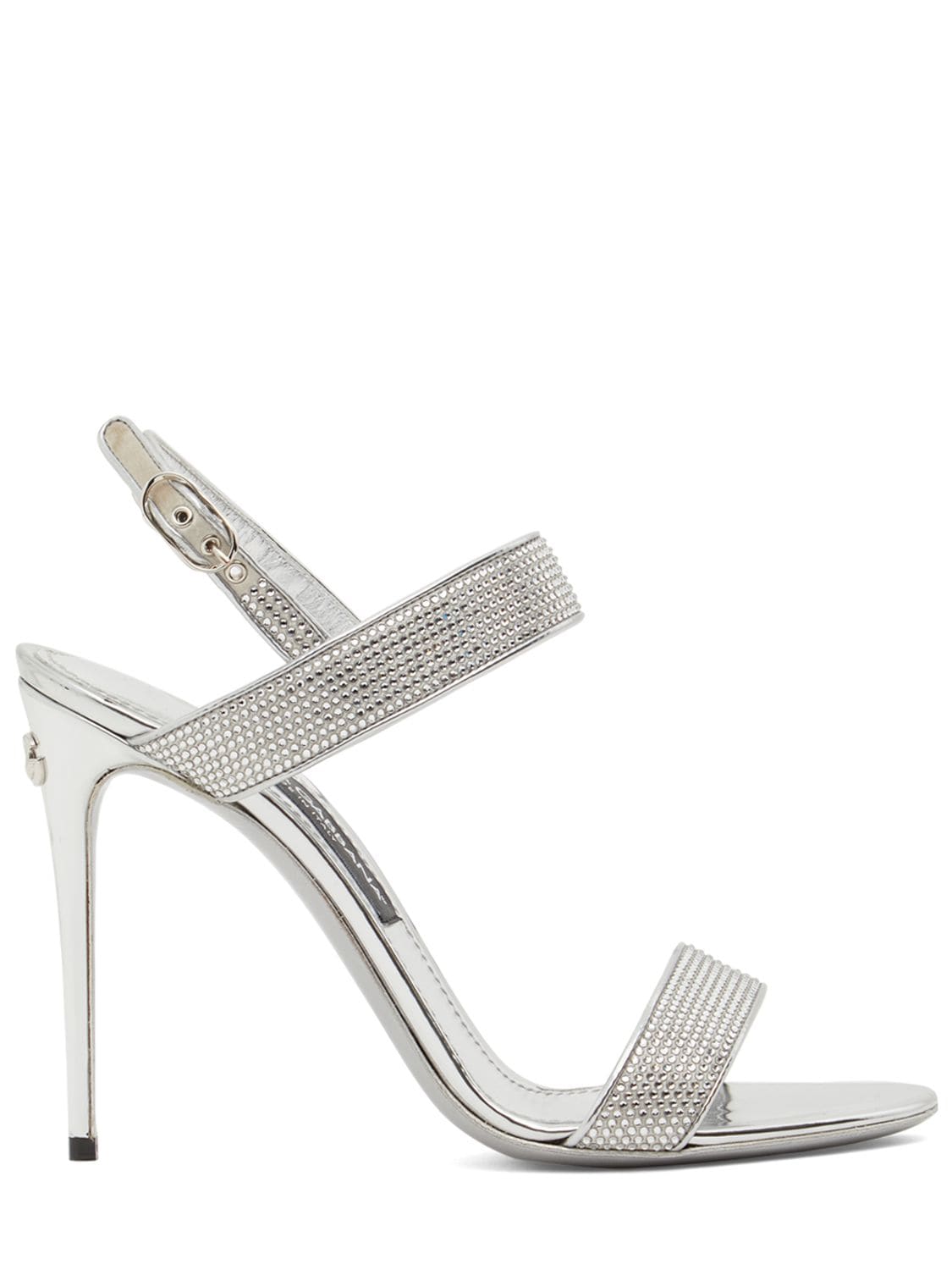 Image of 105mm Keira Crystal & Leather Sandals