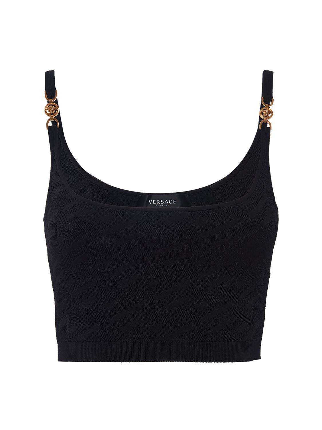 Versace monogram knit crop top – Italy Station