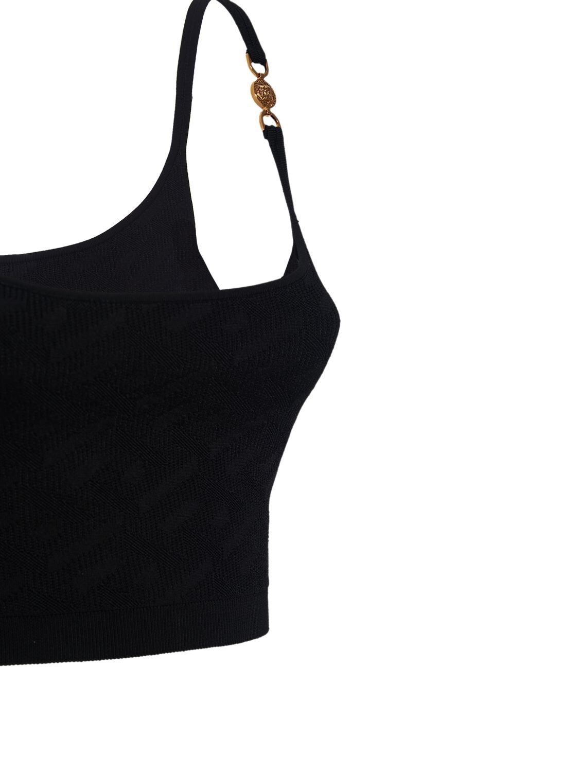 Versace monogram knit crop top – Italy Station