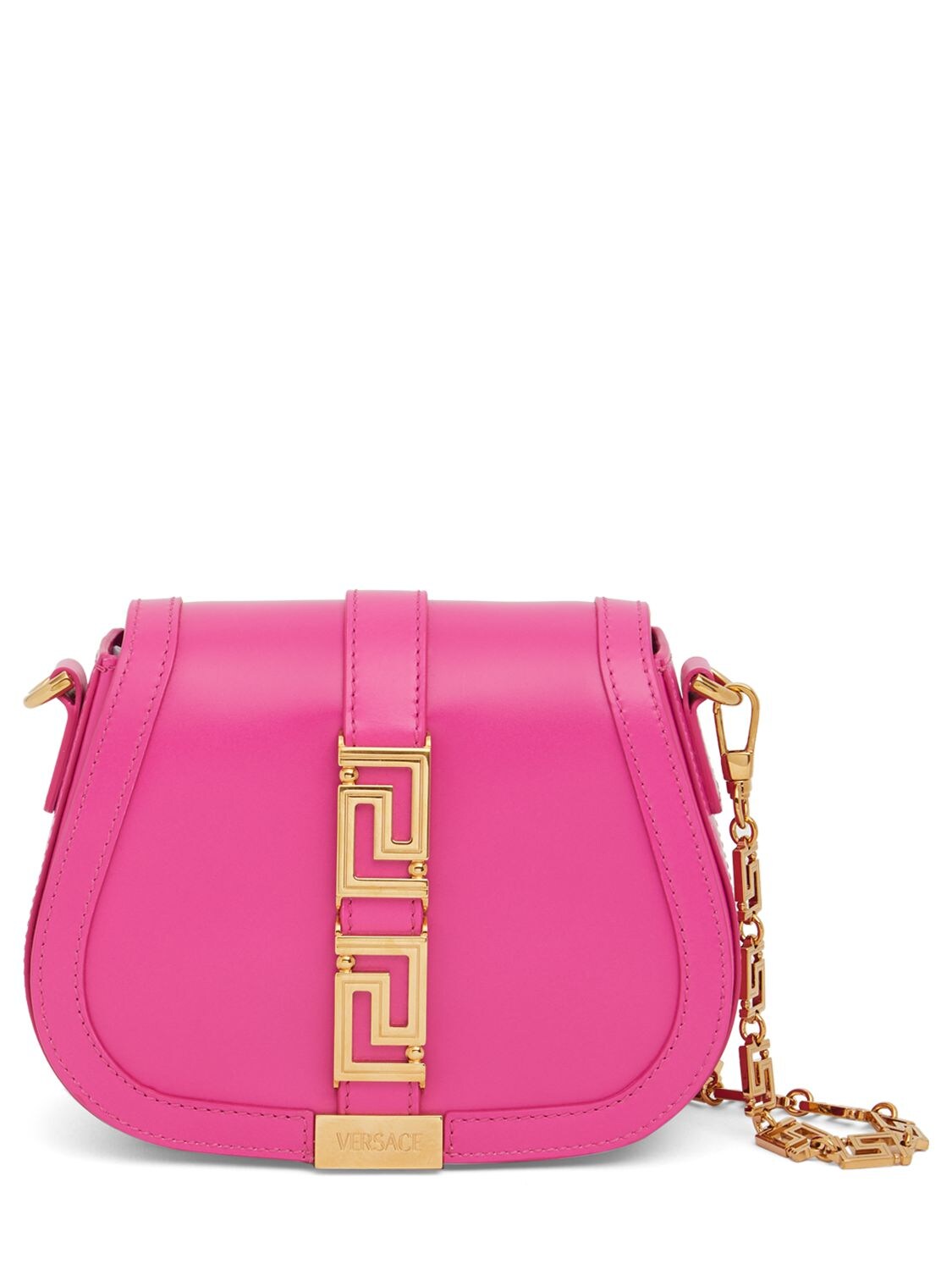 Mini Greca Goddess Leather Shoulder Bag