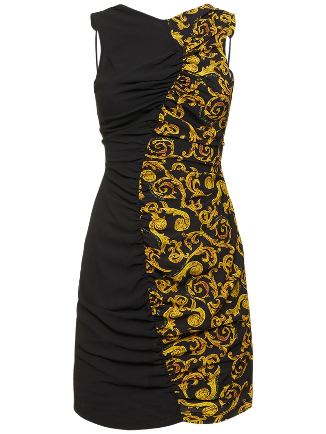 VERSACE JEANS COUTURE PRINTED GEORGETTE MINI DRESS