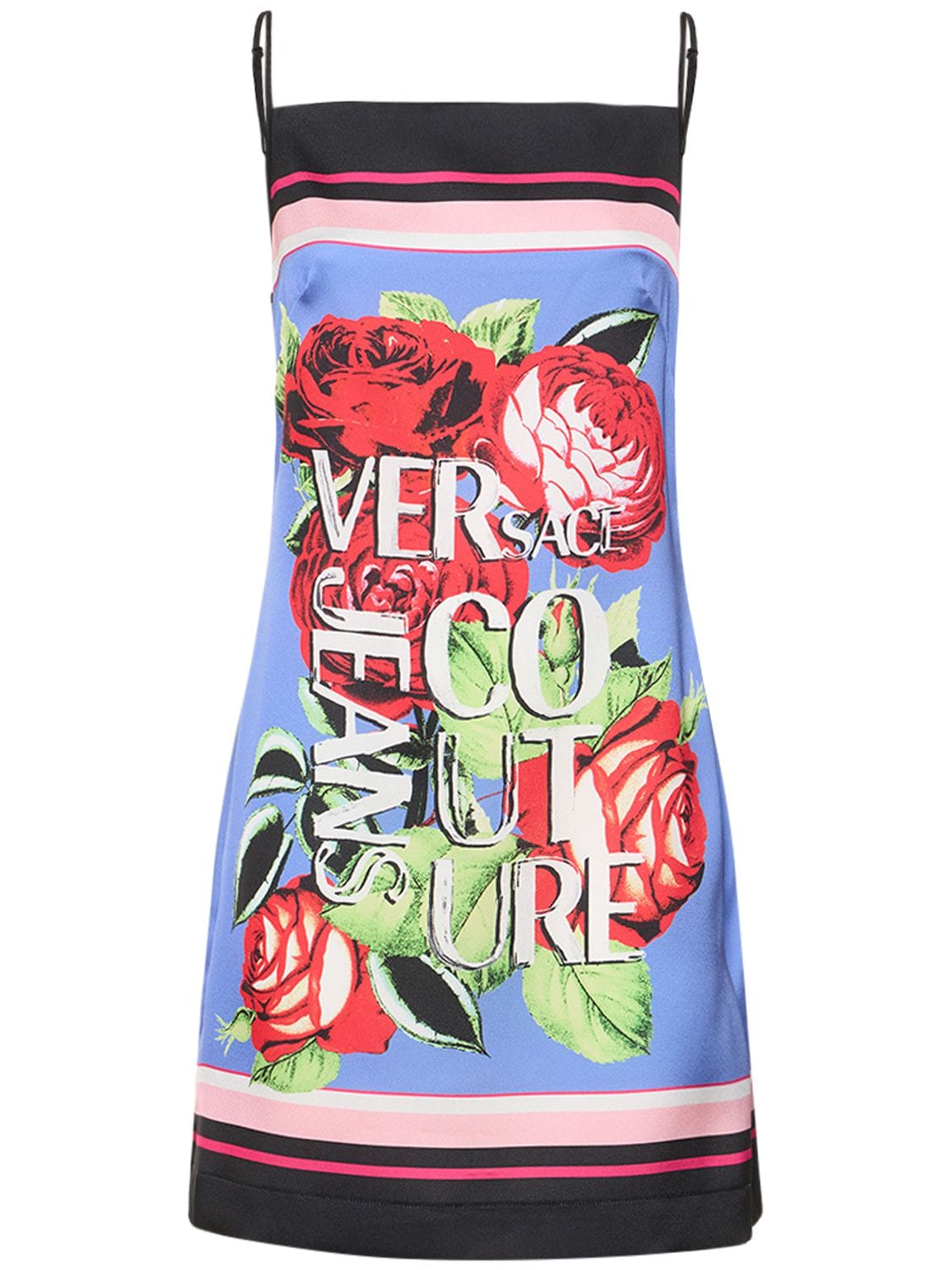 VERSACE JEANS COUTURE Printed Envers Satin Mini Dress | Smart Closet