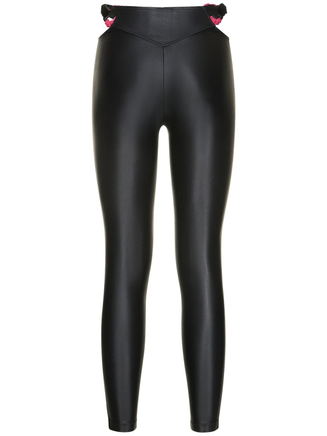 Versace Jeans Couture Lycra-leggings Mit Schnallen In Black | ModeSens