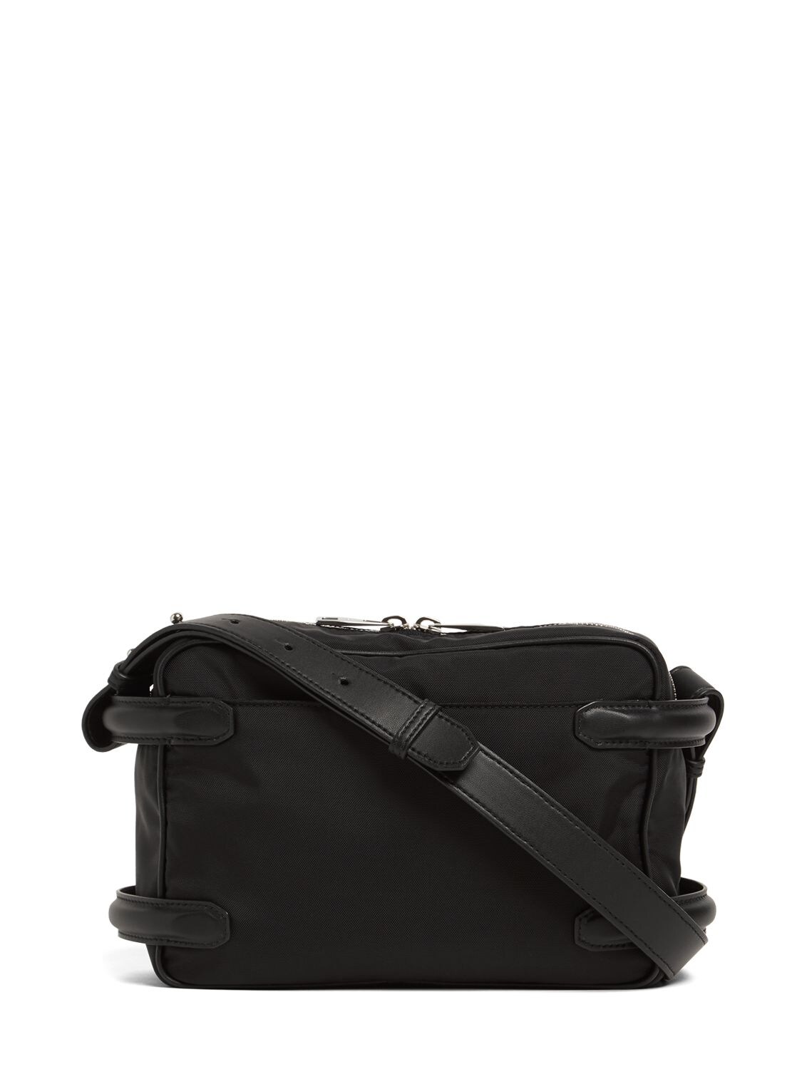 Shop Alexander Mcqueen Leather Crossbody Bag In Black