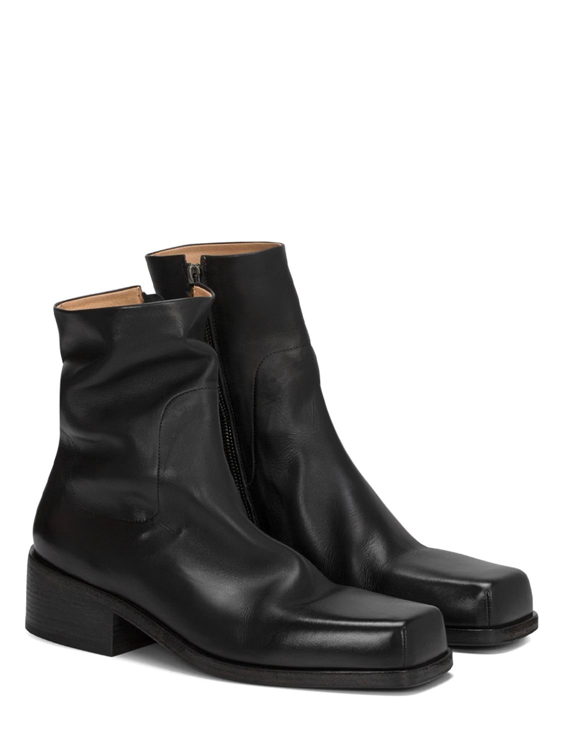 Shop Marsèll Cassello Leather Boots In Black