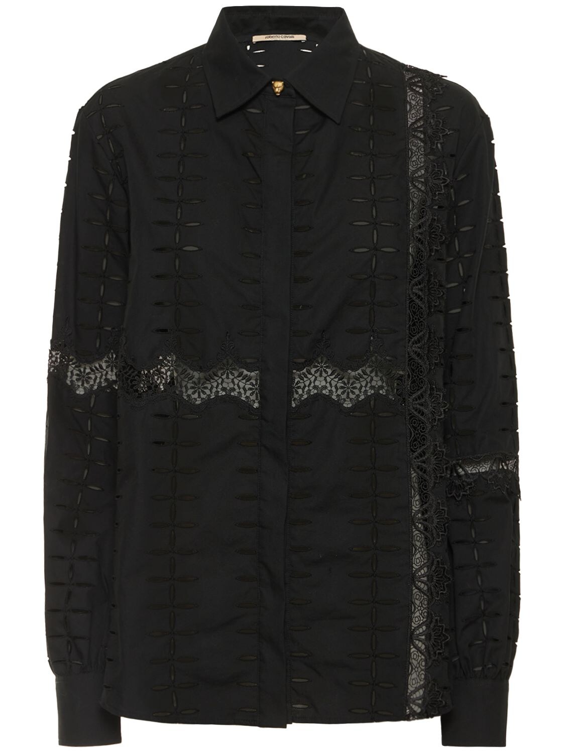 ROBERTO CAVALLI COTTON SANGALLO LACE SHIRT
