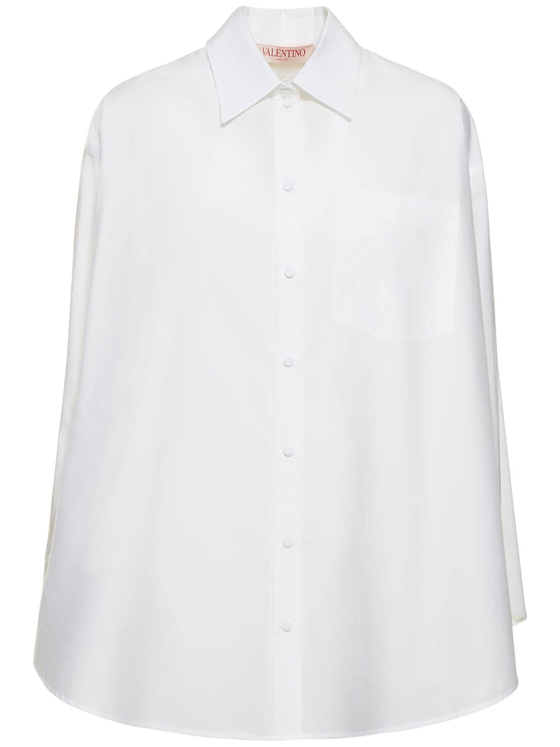 Valentino Oversized Poplin Shirt In White