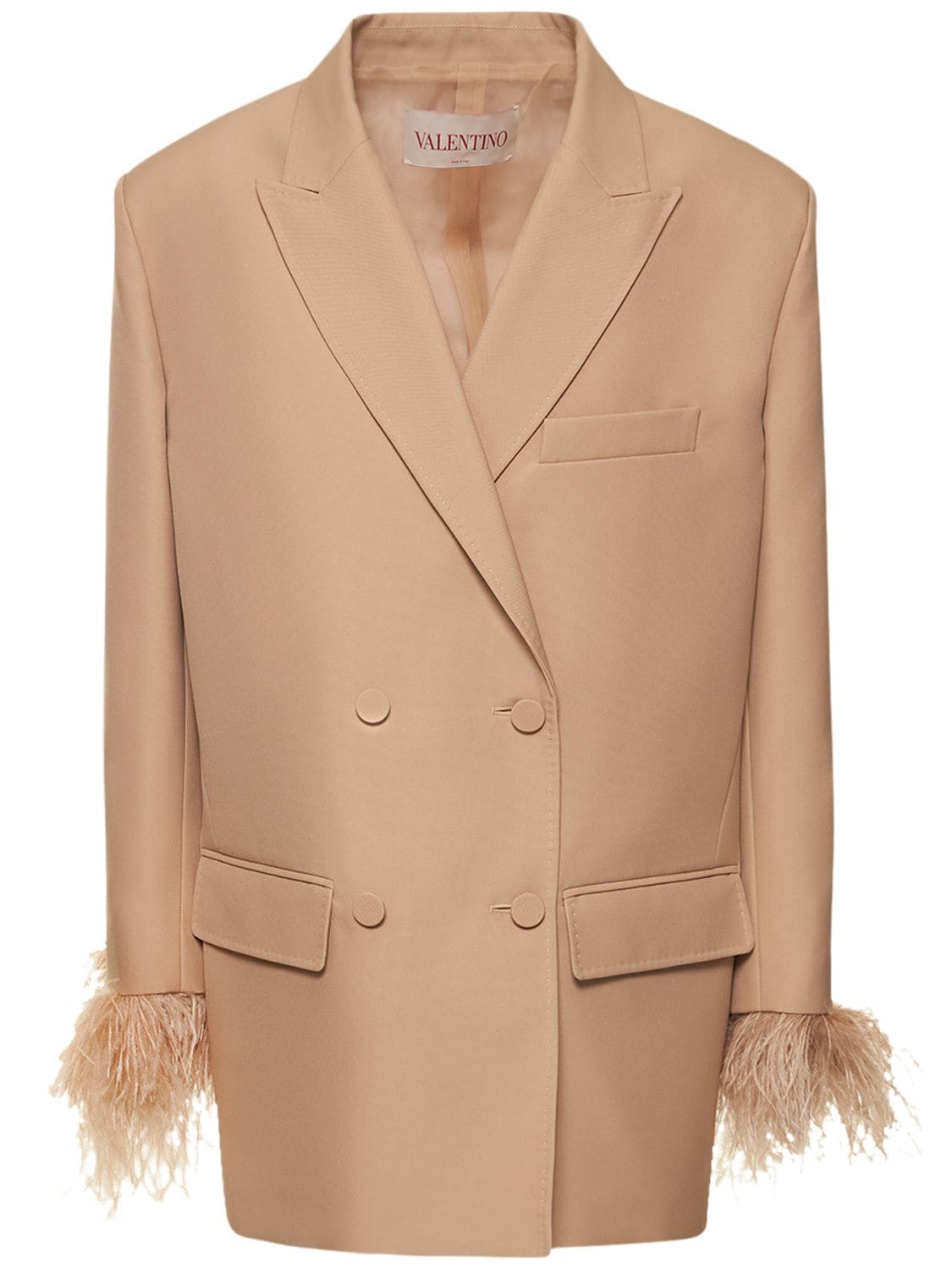 Techno Weave Blazer W/ Feathers – WOMEN > CLOTHING > JACKETS