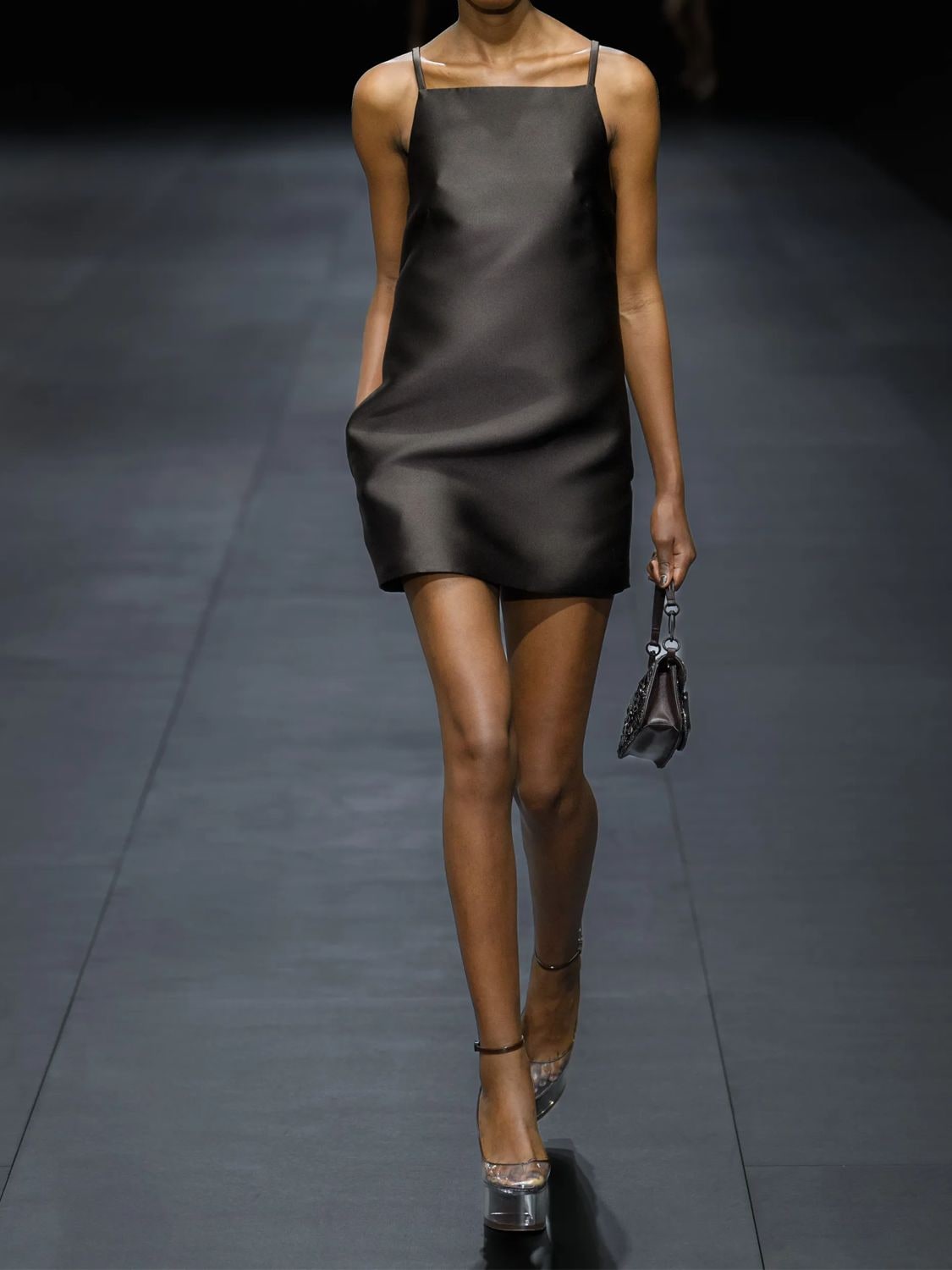 Valentino Brown Techno Duchesse Minidress In Dark Brown