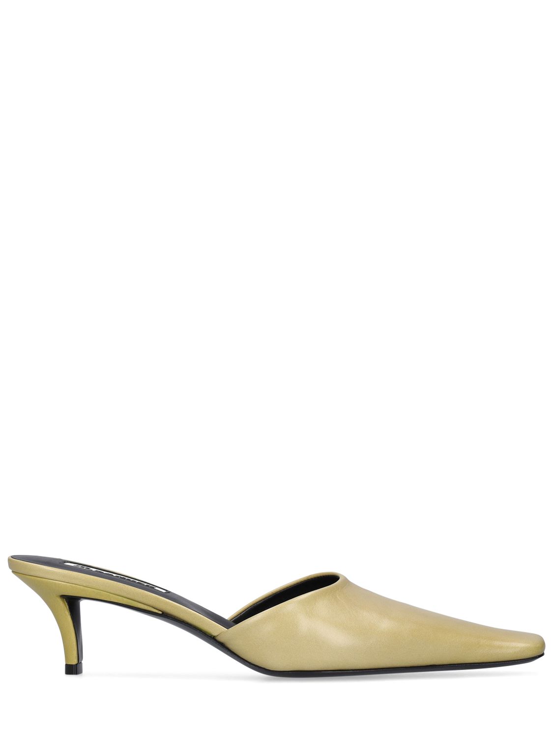 Jil Sander 50mm Leather Mules In Butter
