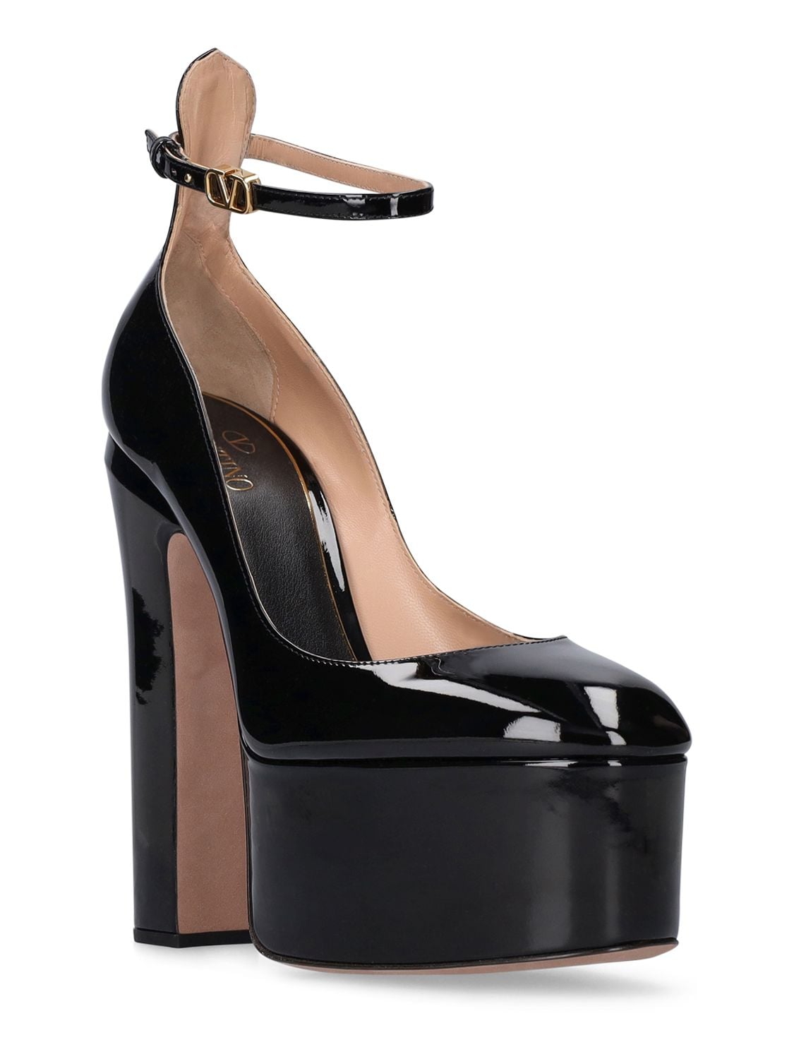 Shop Valentino 155mm Tango Patent Leather Pumps In Black
