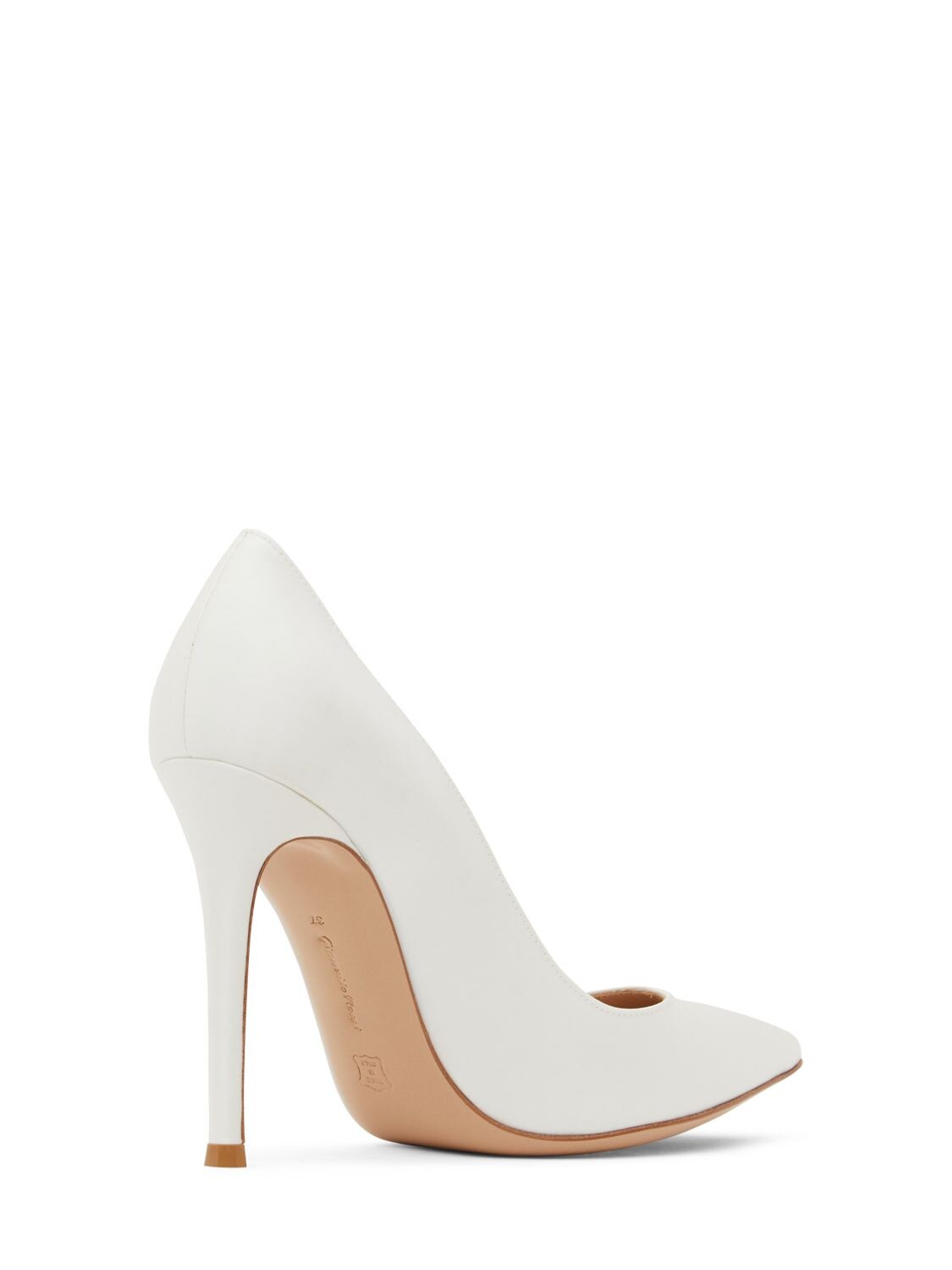 Shop Gianvito Rossi 105mm Gianvito Satin Pumps In White