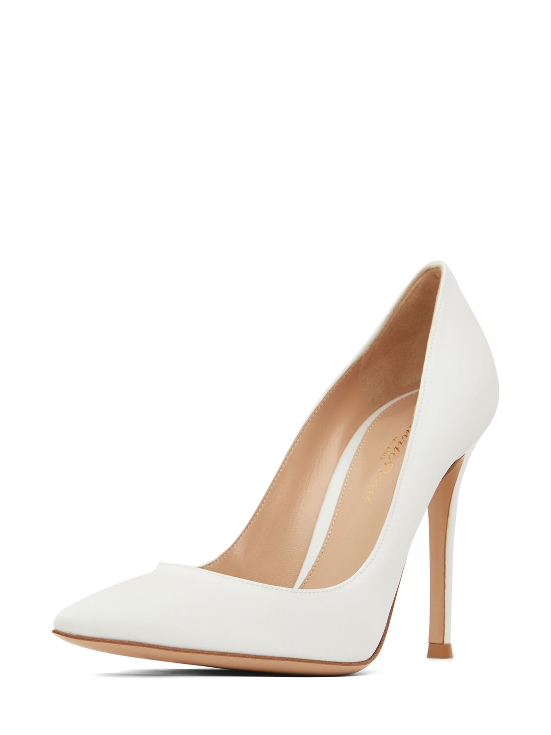 Shop Gianvito Rossi 105mm Gianvito Satin Pumps In White