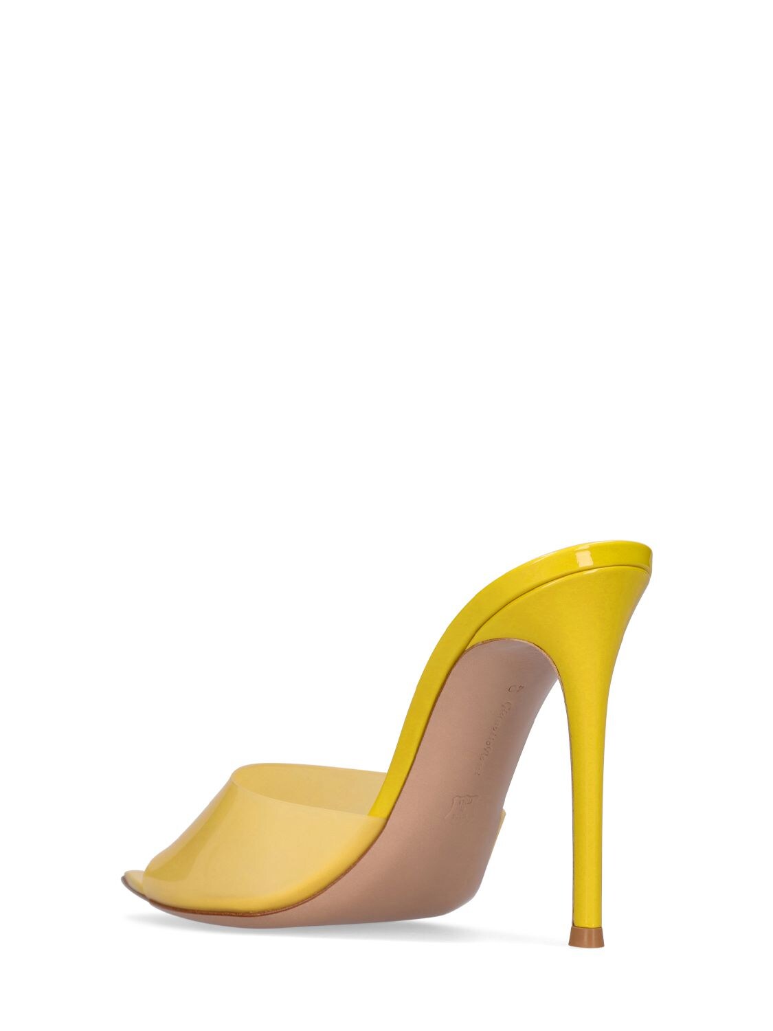 Shop Gianvito Rossi 105mm Elle Pvc Mules In Yellow