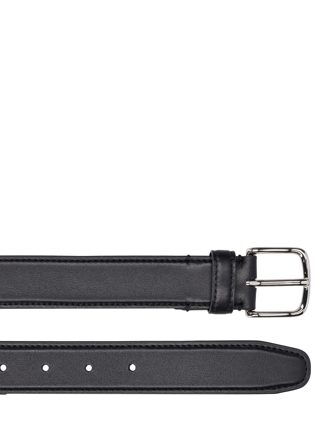 Shop The Row 3cm Classic Leather Belt In Black