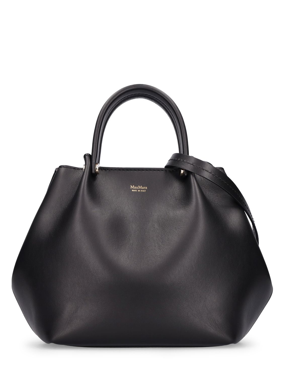 Max Mara Leather Tote Bag In Black | ModeSens