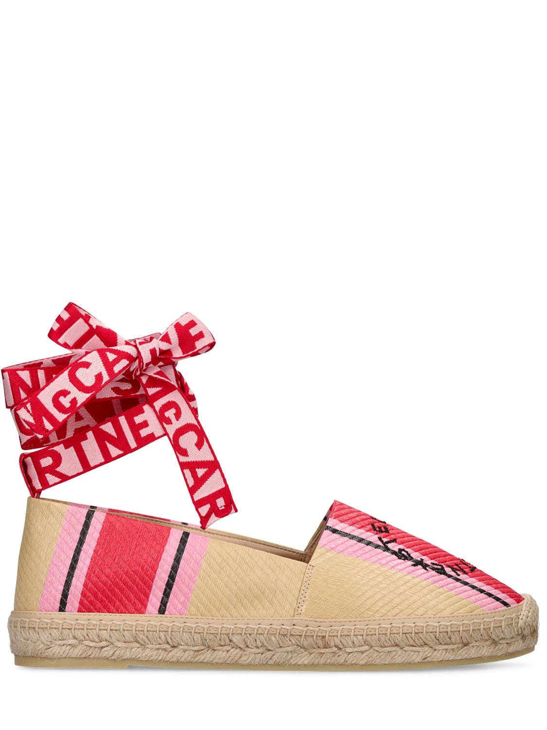 Stella Mccartney 20mm Gaia Poly Espadrilles In Natural,red