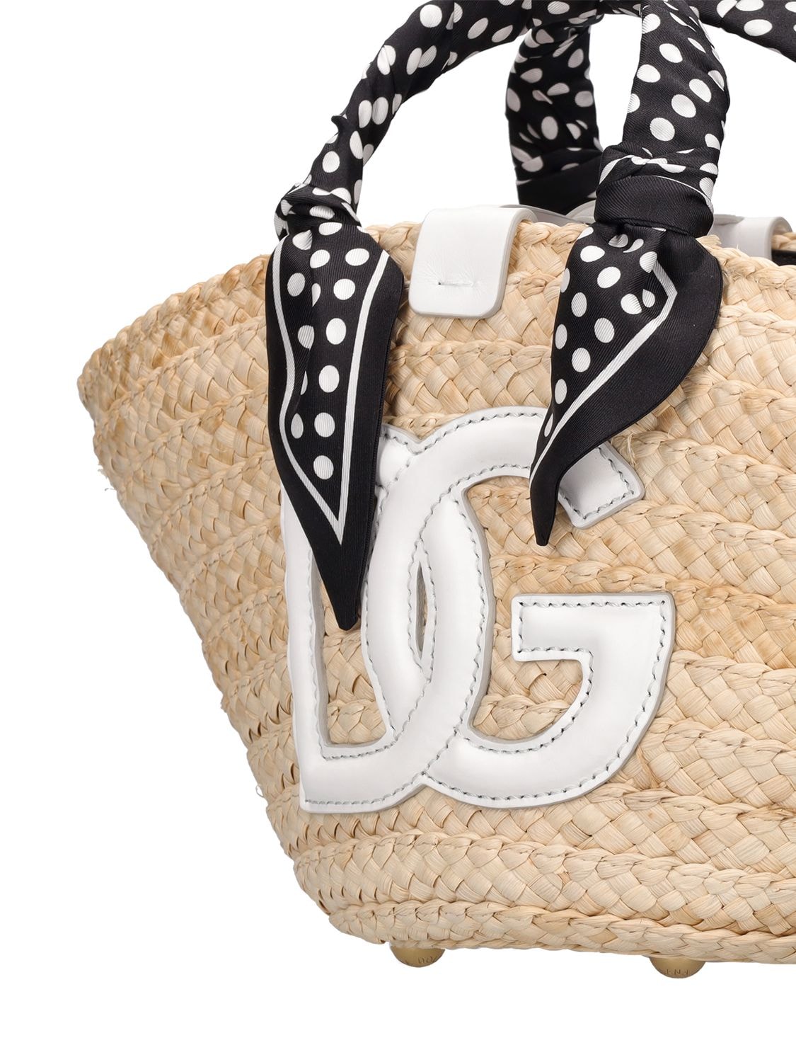 Shop Dolce & Gabbana Kendra Raffia Tote Bag In Naturale