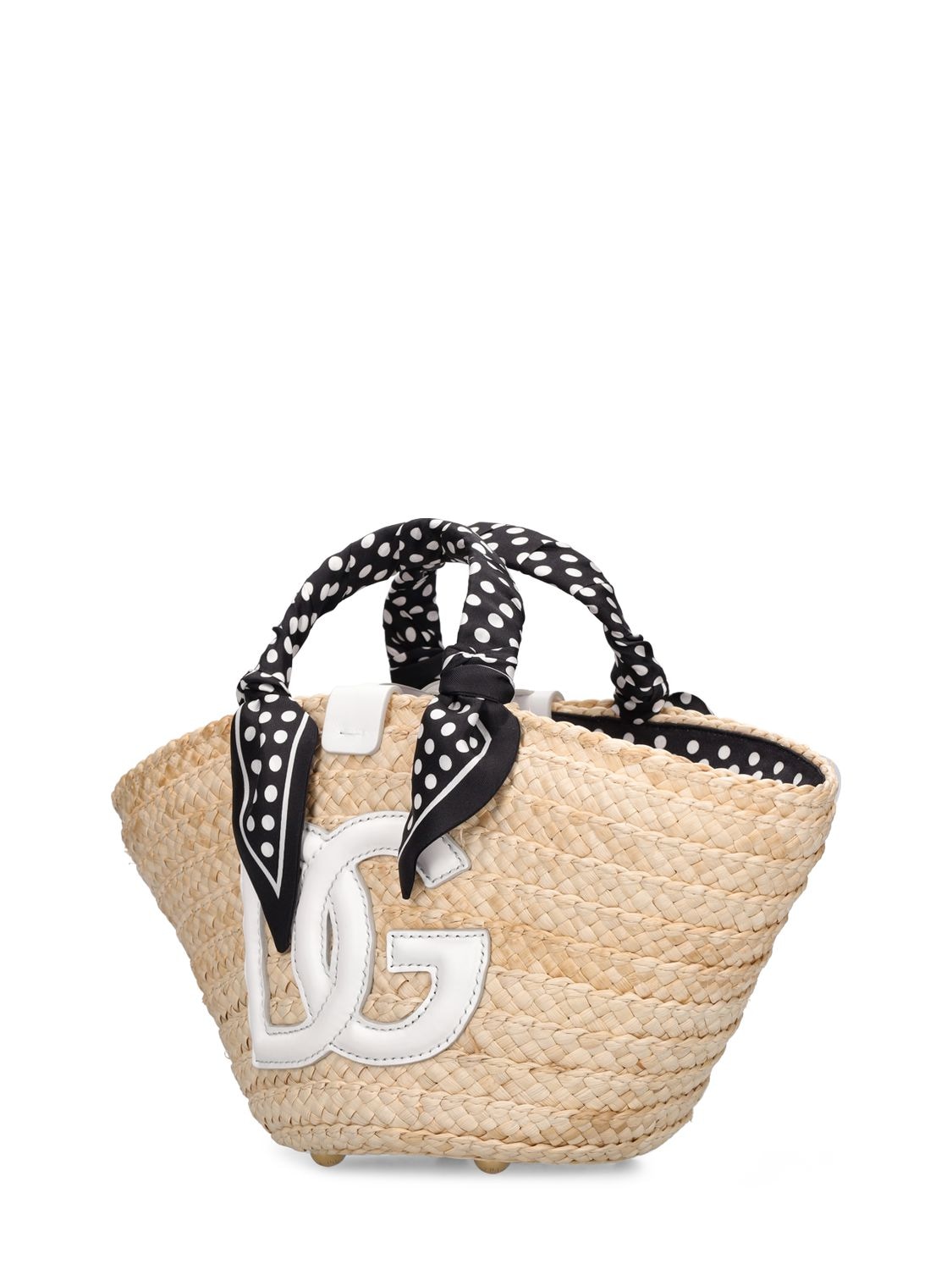 Shop Dolce & Gabbana Kendra Raffia Tote Bag In Naturale