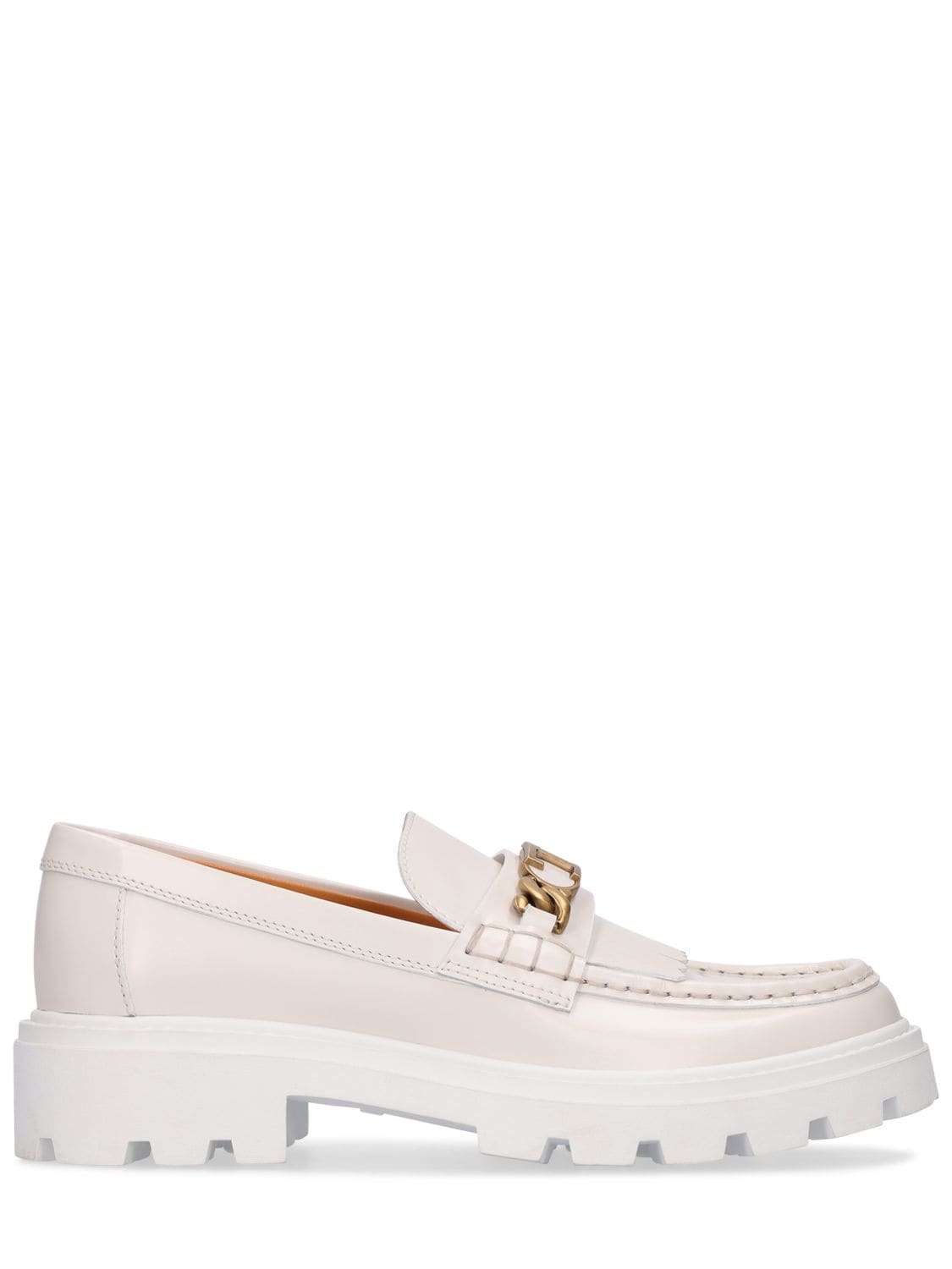Tod's 30mm Chunky Leather Loafers In White