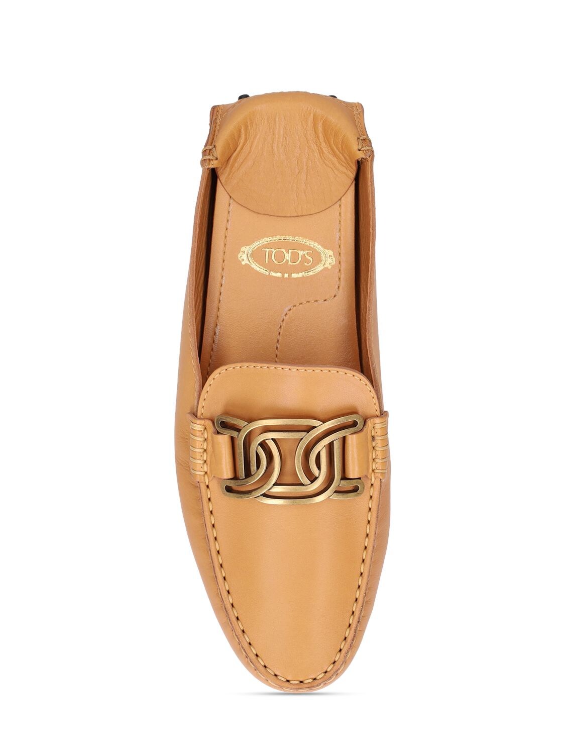Shop Tod's 10mm Gommini Leather Mules In Dark Yellow
