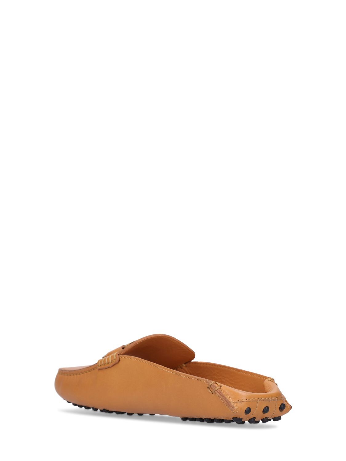 Shop Tod's 10mm Gommini Leather Mules In Dark Yellow
