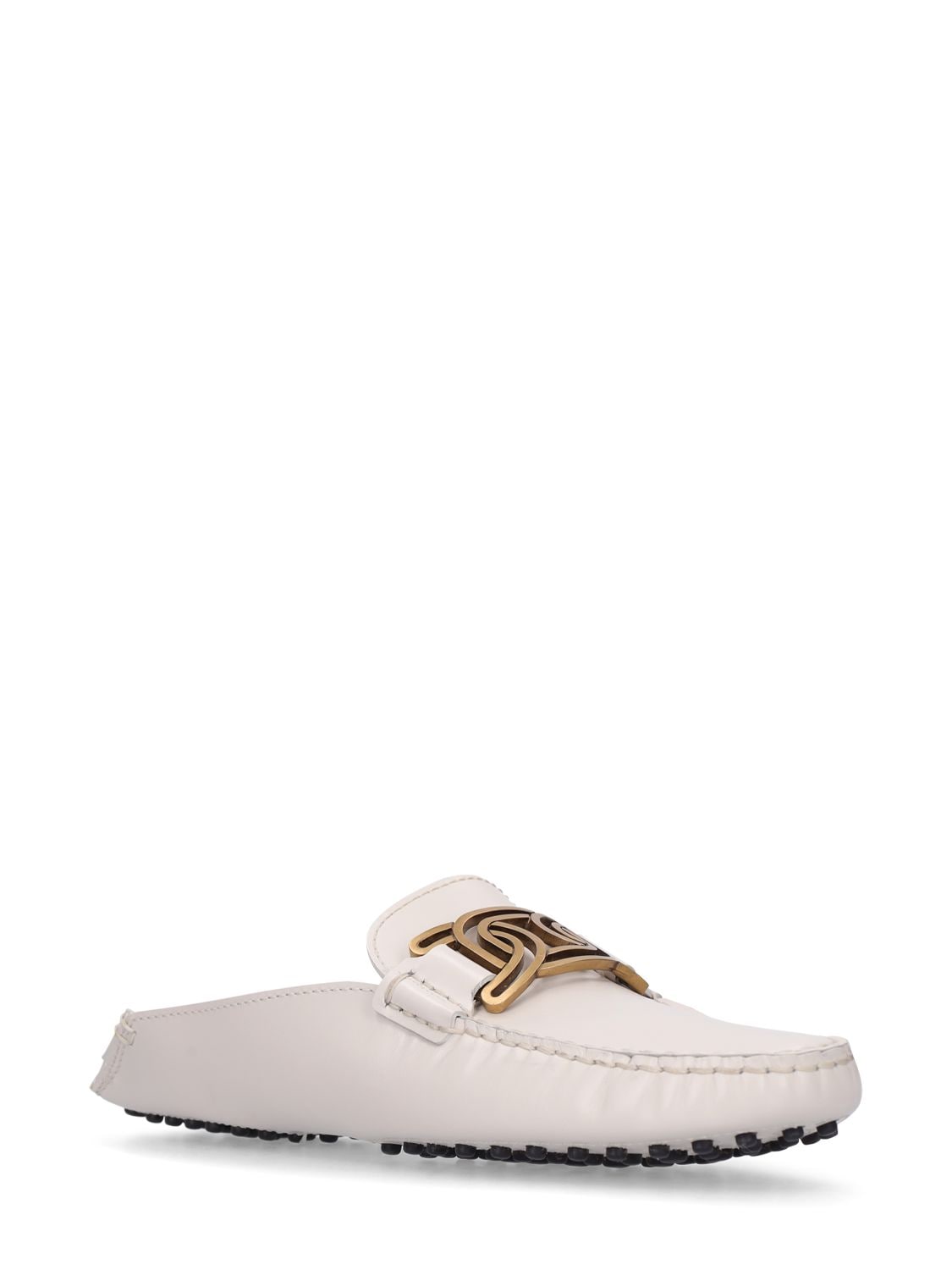 Shop Tod's 10mm Gommini Leather Mules In White