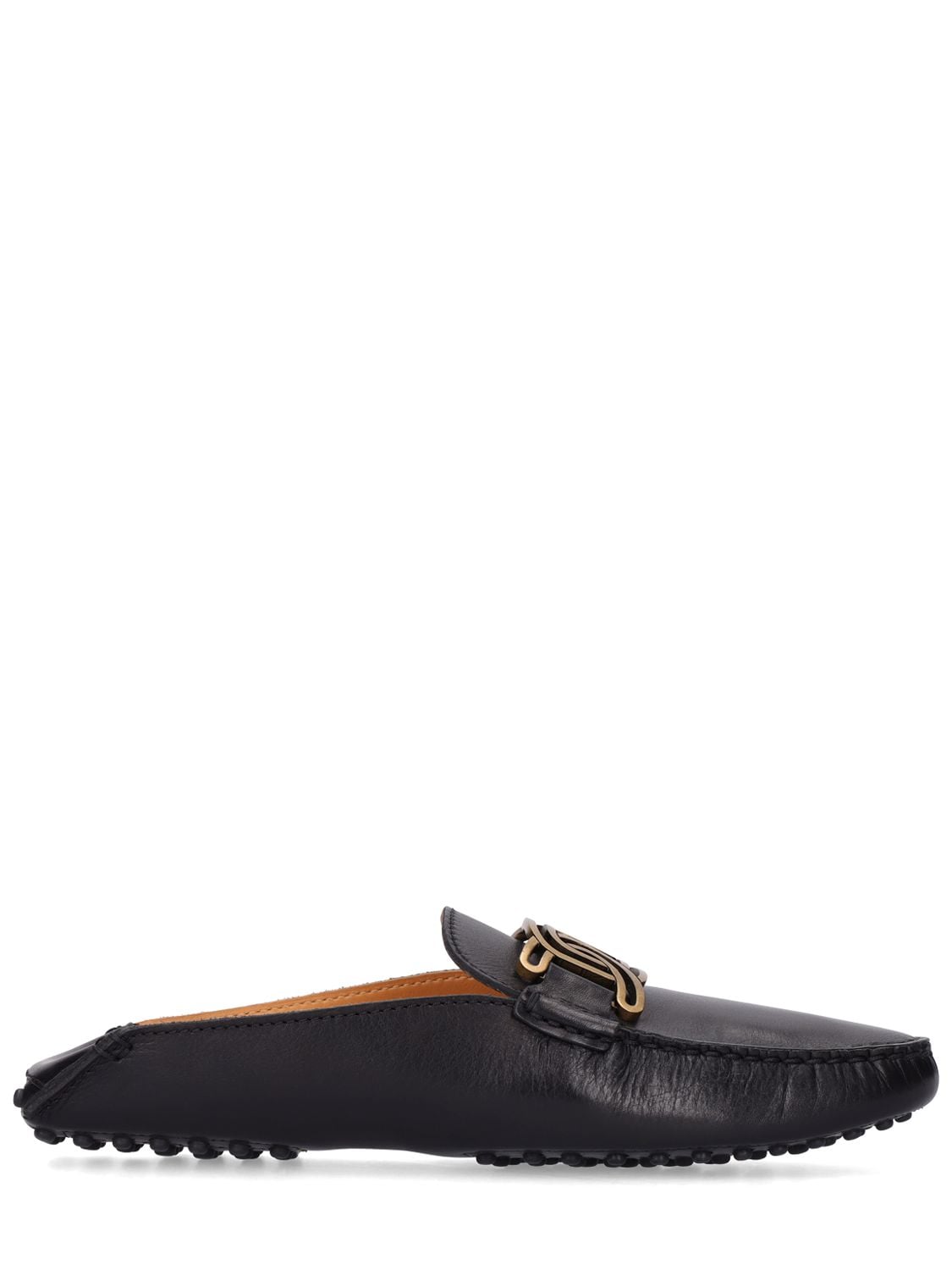 Tod's 10mm Gommini Leather Mules In Black