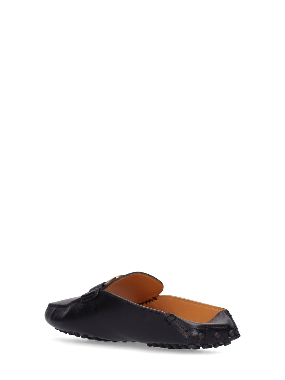 Shop Tod's 10mm Gommini Leather Mules In Black