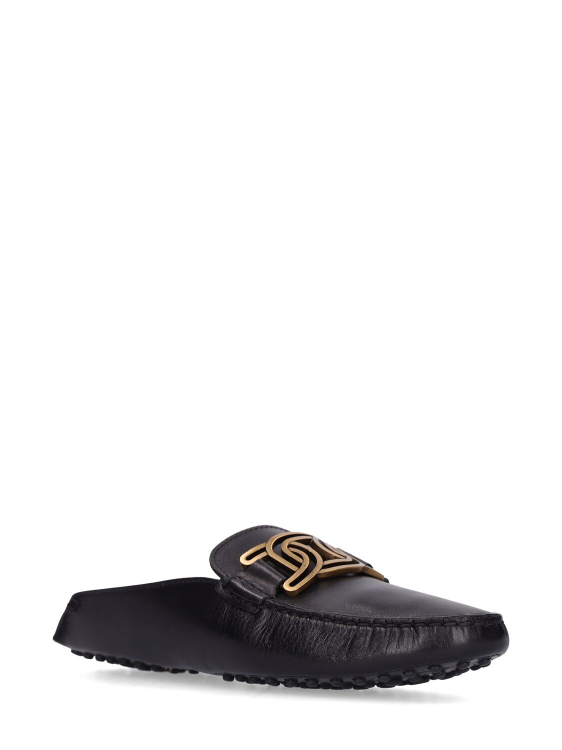 Shop Tod's 10mm Gommini Leather Mules In Black