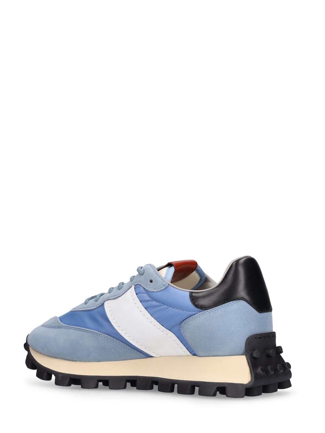 Shop Tod's 30mm Nylon & Leather Sneakers In Blue