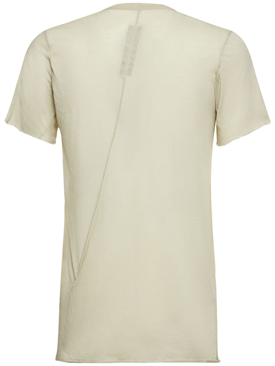 Shop Rick Owens Unstable Basic Cotton T-shirt In Pearl