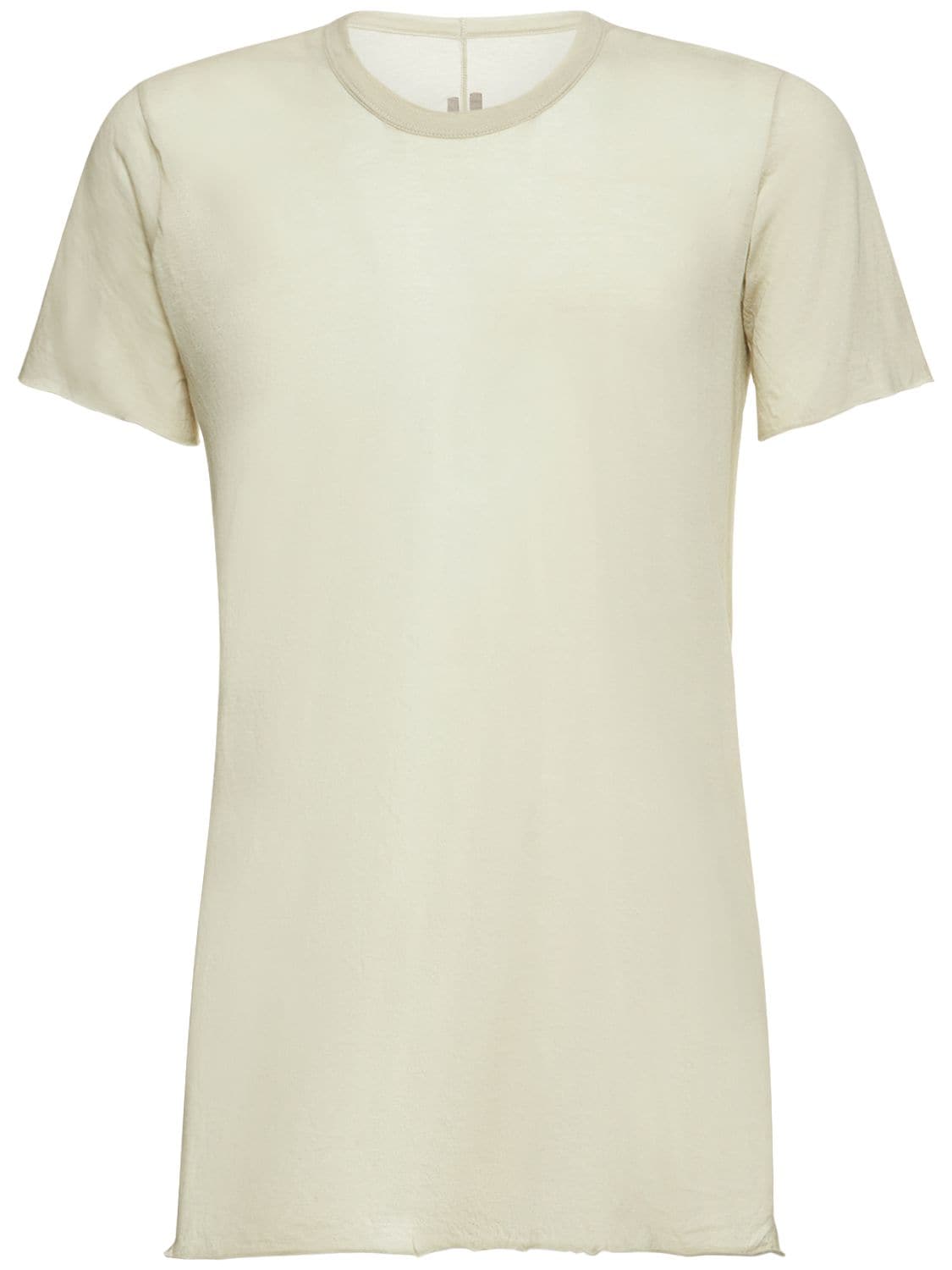 Shop Rick Owens Unstable Basic Cotton T-shirt In Pearl