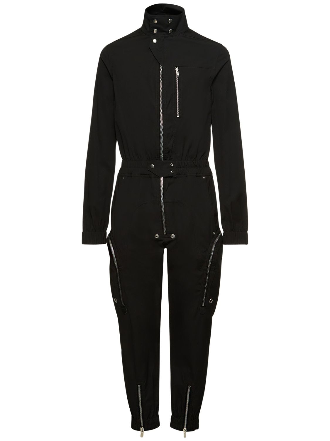 Rick Owens Bauhaus Heavy Flightsuit In Black