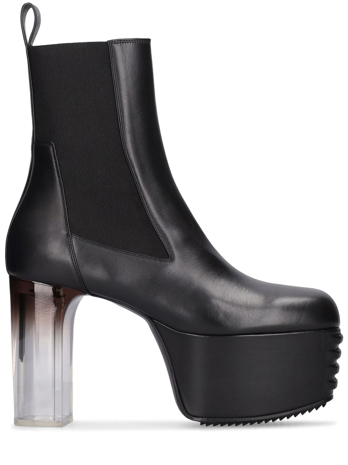 Rick Owens 125mm Kiss Leather Boots In Black