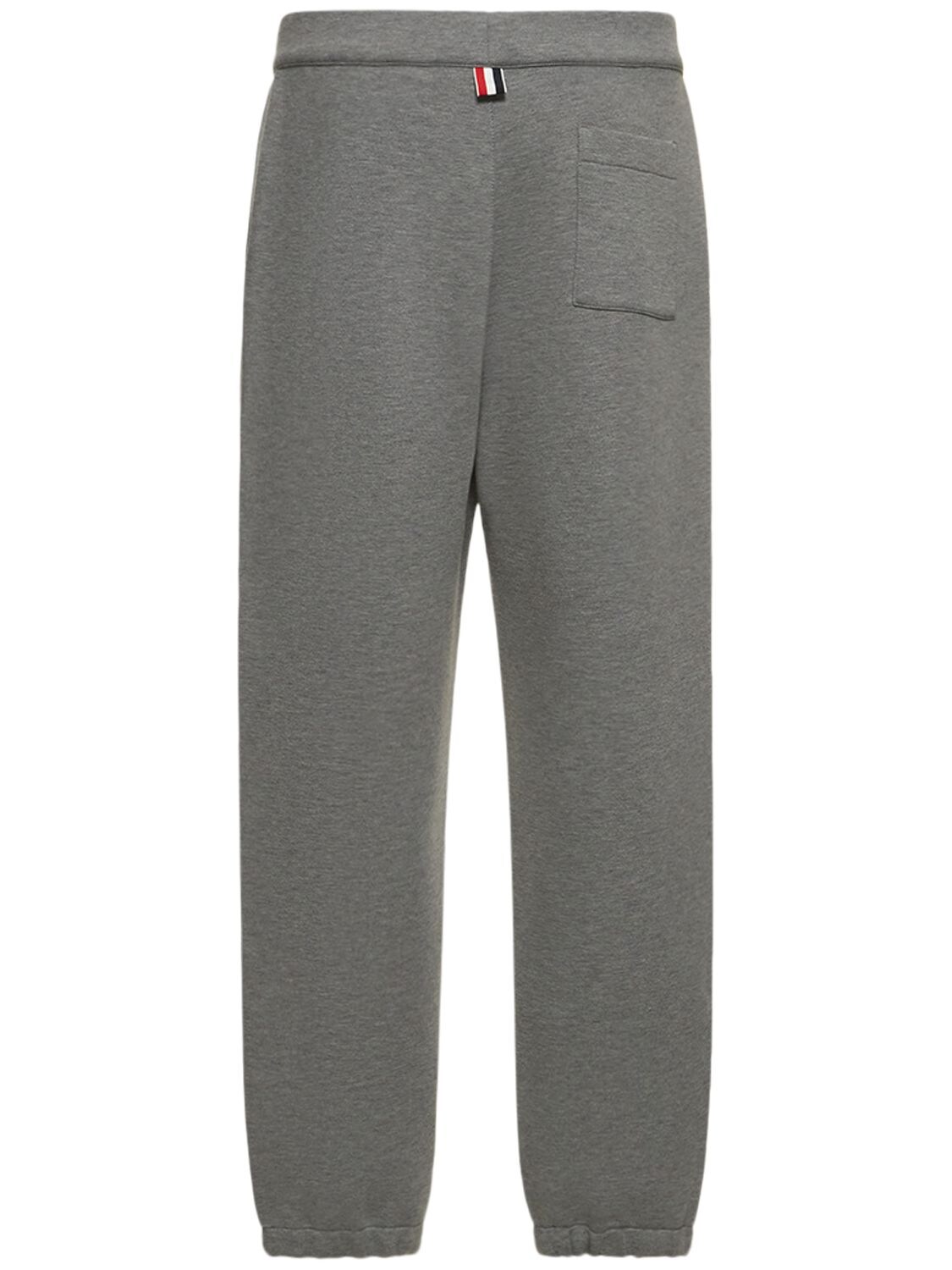 Thom Browne Logo-patch Track Pants In Med Grey