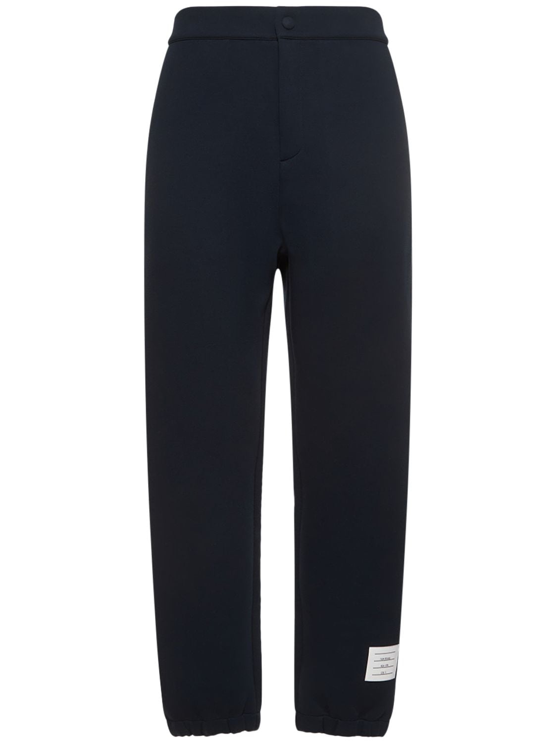 Thom Browne Double Face Cotton Sweatpants In Navy