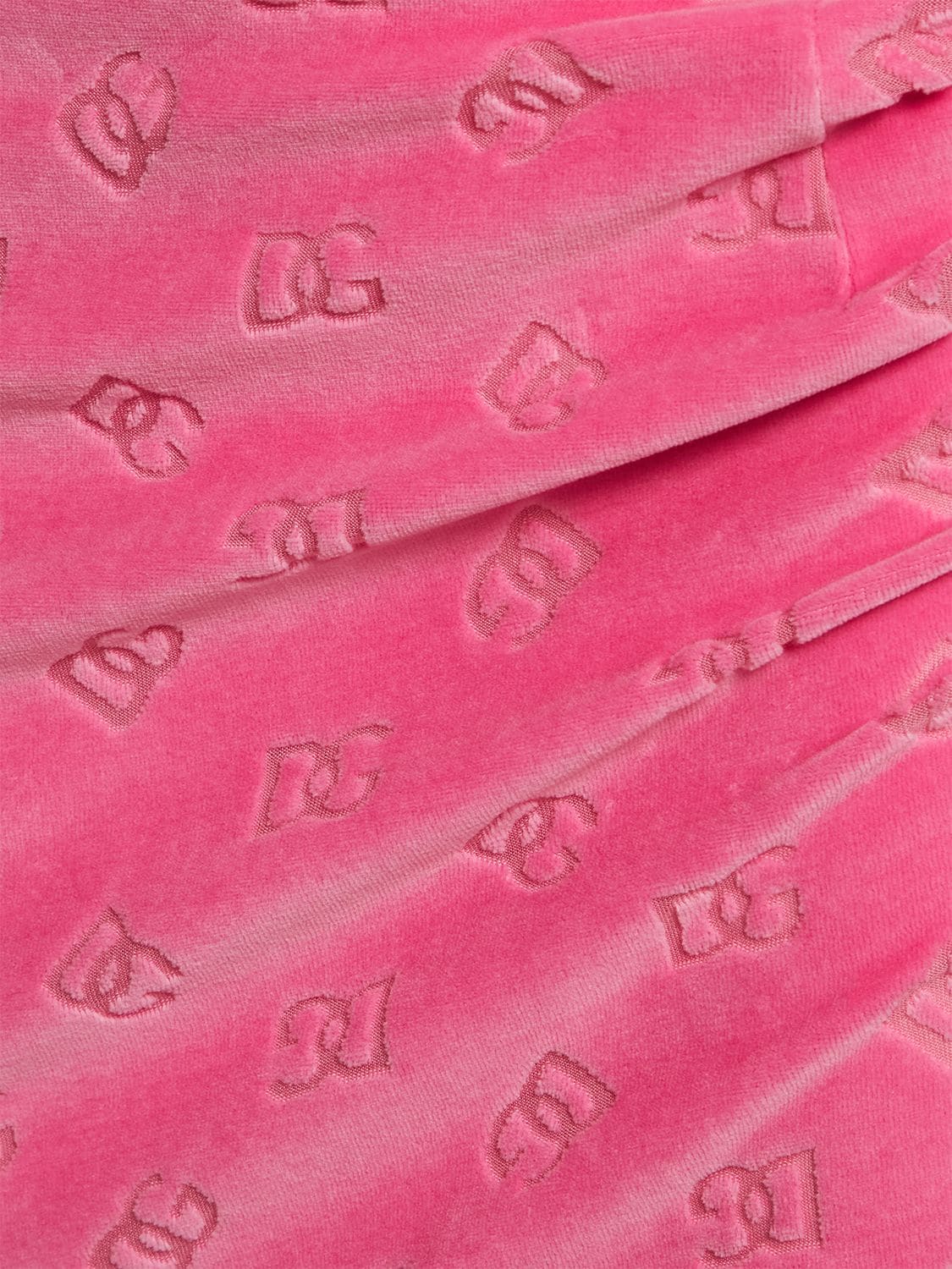 Shop Dolce & Gabbana Chenille Monogram Jacquard Midi Dress In Pink